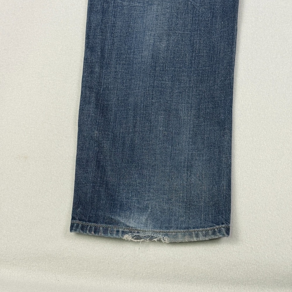 Diesel Industry Mens Button Fly Jeans 34x32 Waykee Straight Distress Worn Heels - Picture 14 of 16